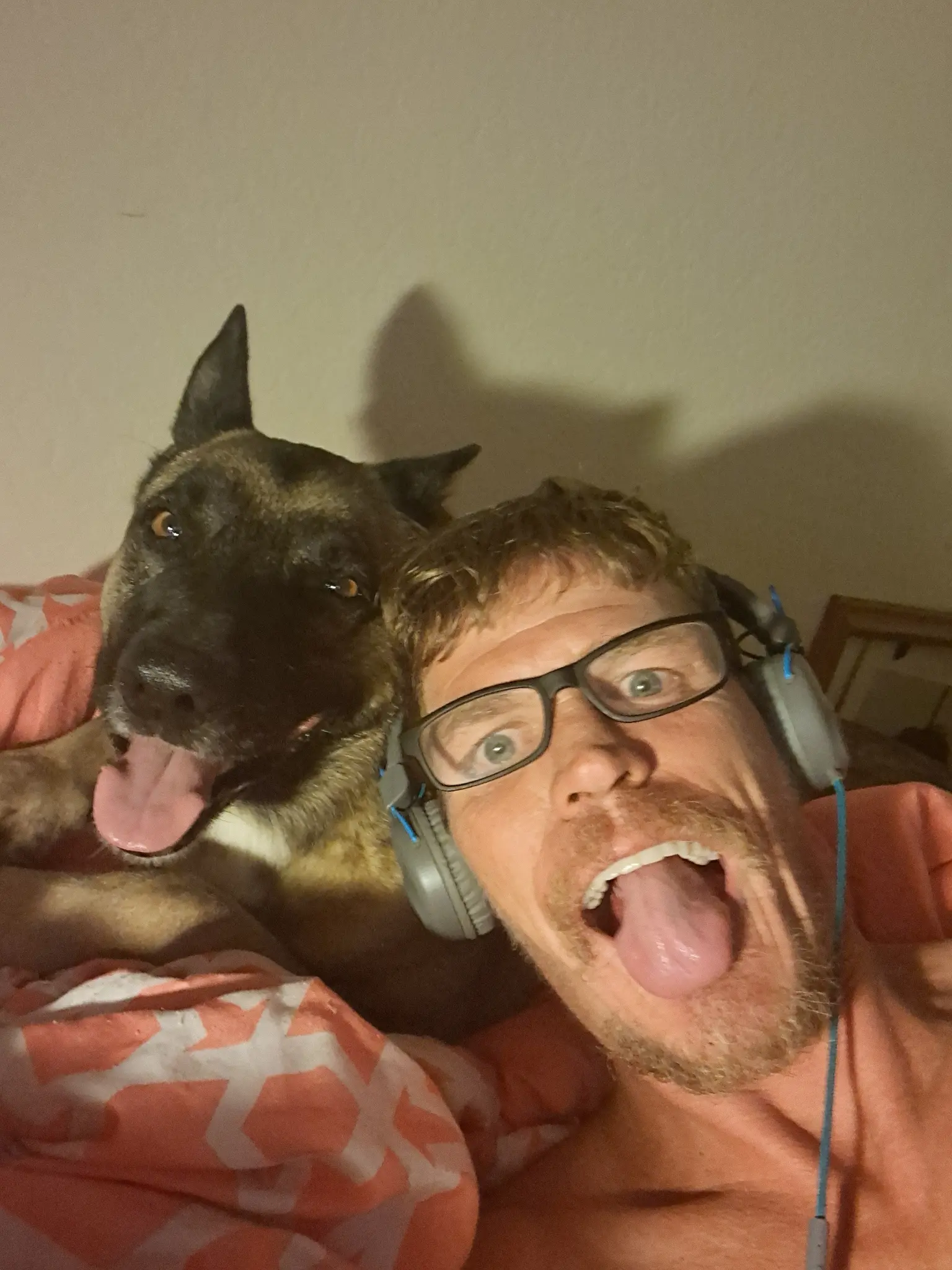 Matthew and Cleopatra being silly